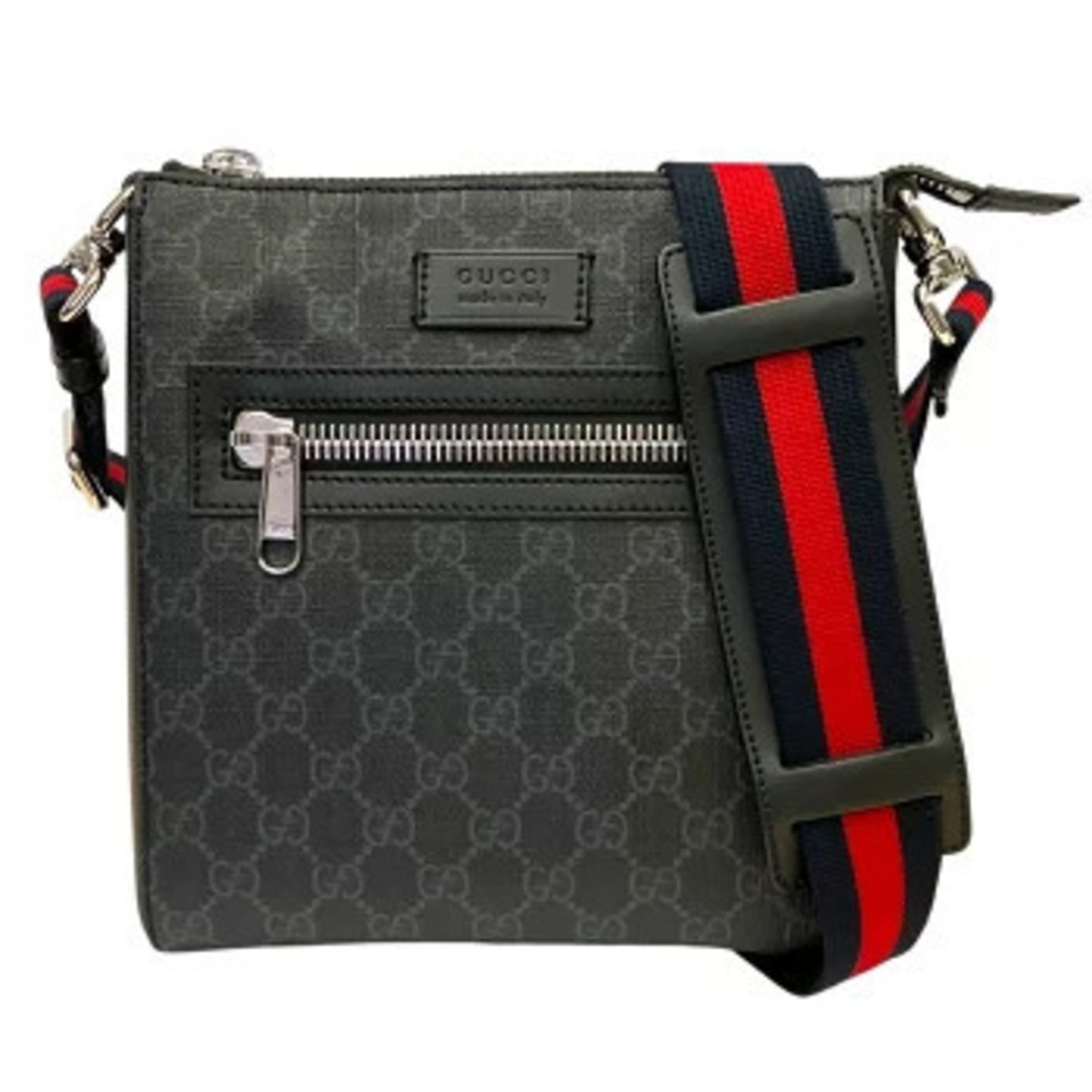 Gucci GG Supreme Shoulder Bag Black Messenger